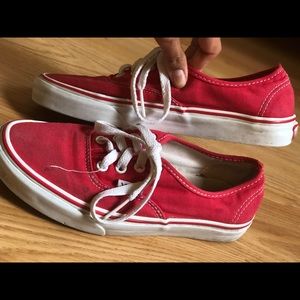Vans authentic red